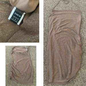 Tan glittery Dress